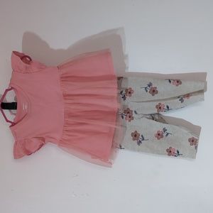 Carter's ruffle shirt floral pants outfit